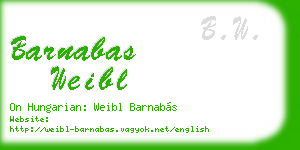 barnabas weibl business card