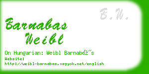 barnabas weibl business card